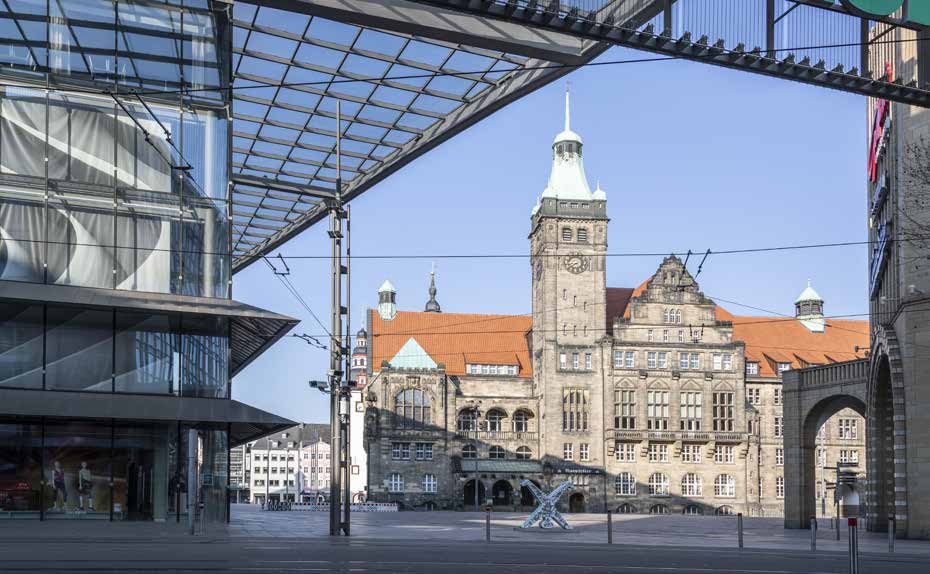 Chemnitz Innenstadt und Rathaus