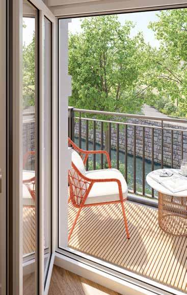 Balkon mit Blick ins Grüne